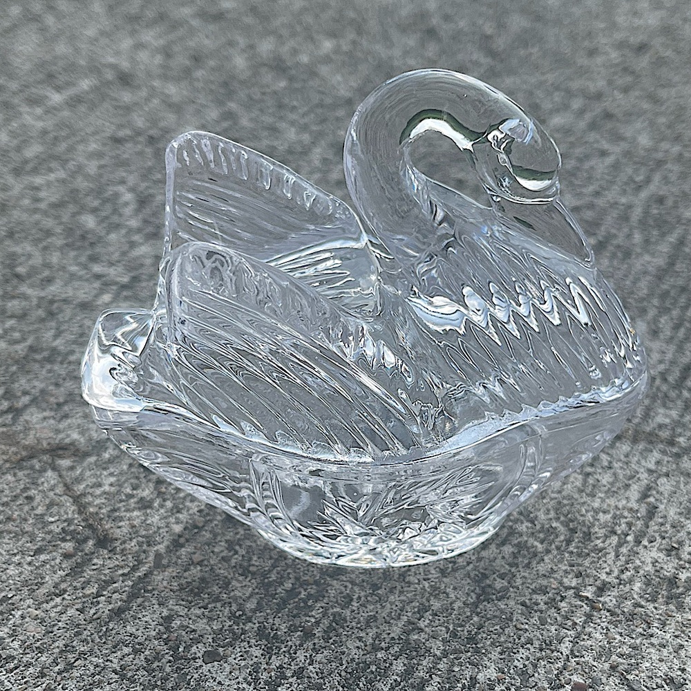 Crystal Swan Trinket Dish